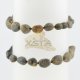 Olive raw Baltic amber bracelet for girls